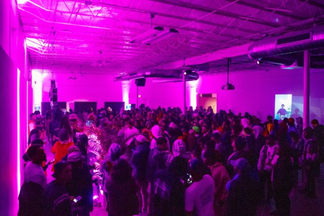 Attendees at Gunner Stahl Portraits Exhibition during Red Bull Music Festival in Atlanta, GA, USA on 1 November 2019.